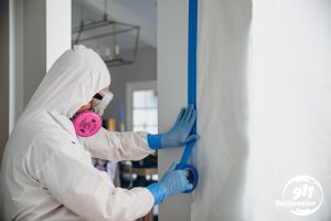 911-Restoration-mold-removal-taping-down-Glendale